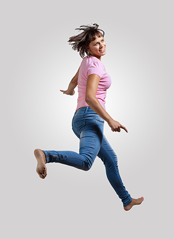 Image of a person holding his feet