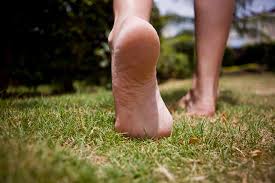 a feet on grass